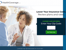 Tablet Screenshot of healthcoverage.com